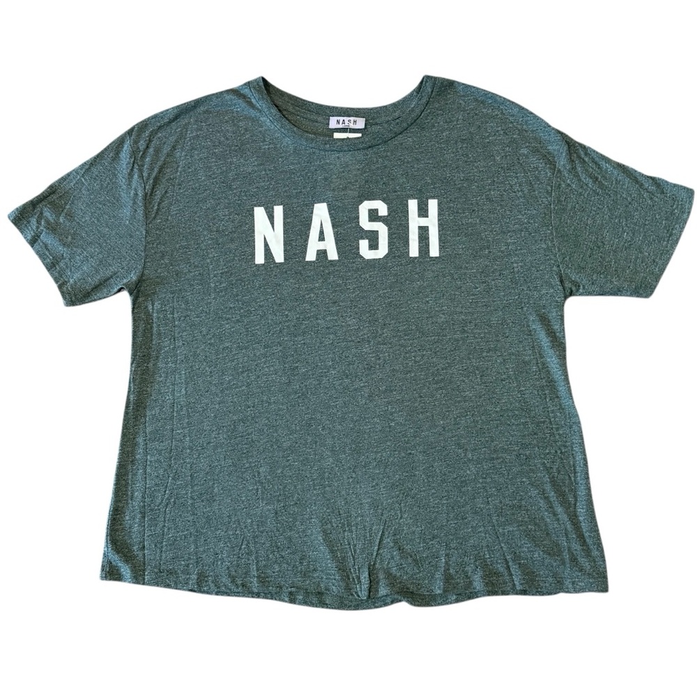 The Nash Collection "NASH" Angie Tee Size-Large ‎ Heathered Green Nashville TN